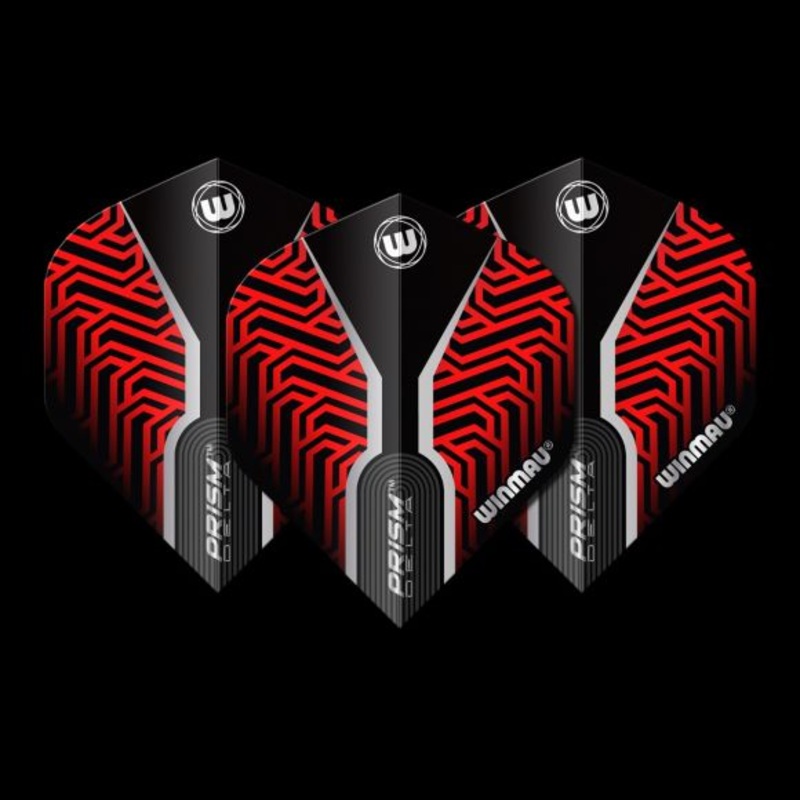 Winmau Prism Delta Kairos Red Extra Thick Flights Standard 100 Micron Poly metronic extra thick