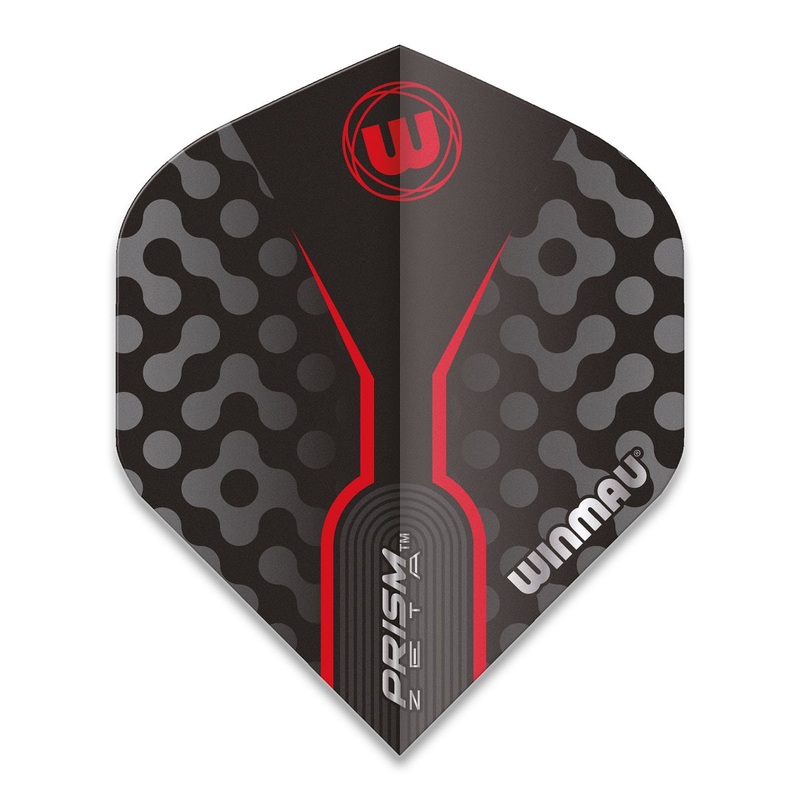Winmau Prism Zeta Standard Black Red Dart Flights