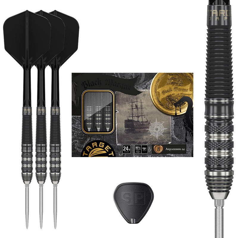 Black Marque Armageddon G2 90% Tungsten SP Steel Tip Darts by Target Japan 22 Gram