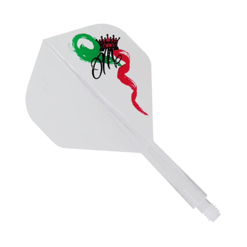 Condor Dart Flights – AXE PLAYER – Red Crown Clear No2 Standard Short