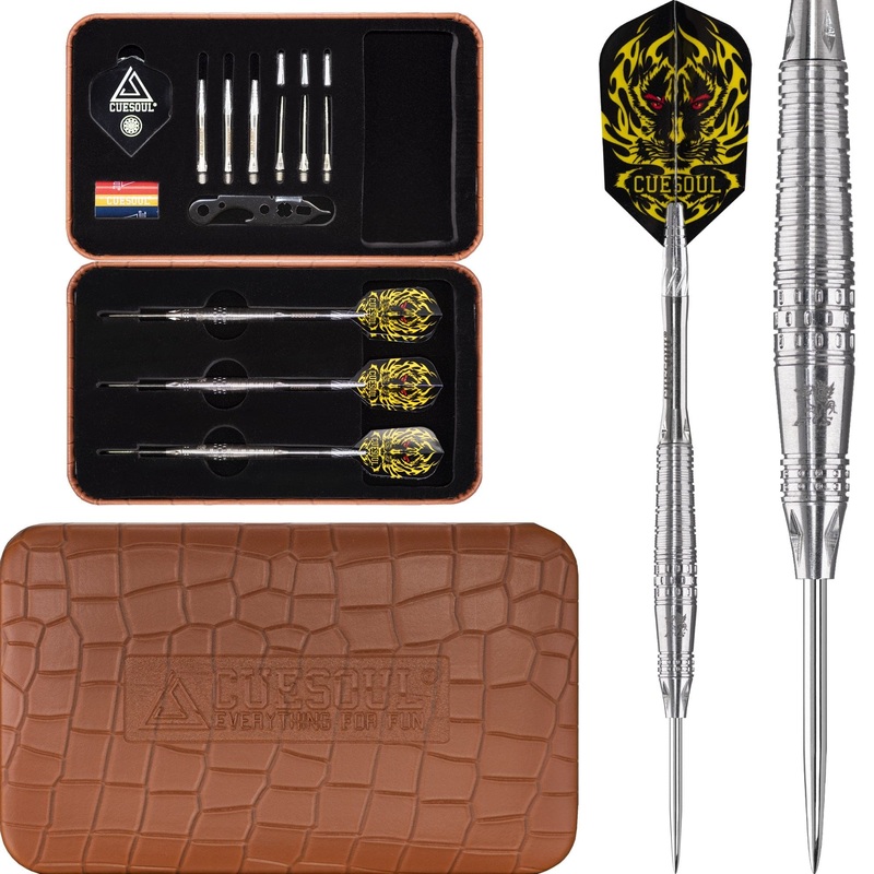 *Cuesoul – Steel Tip Tungsten Darts – Fighting Soul – Micro Grip – 24g (Barrel Weight 18g) 18g