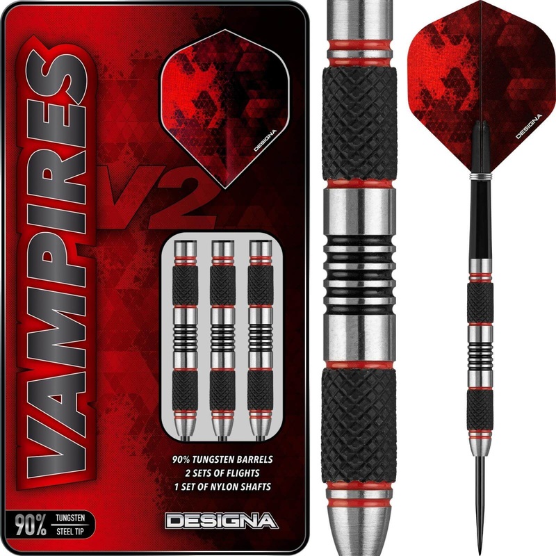Designa – Vampires V2 M1 Darts – Steel Tip – 90% Tungsten – 22g 24g 26g 22 grams