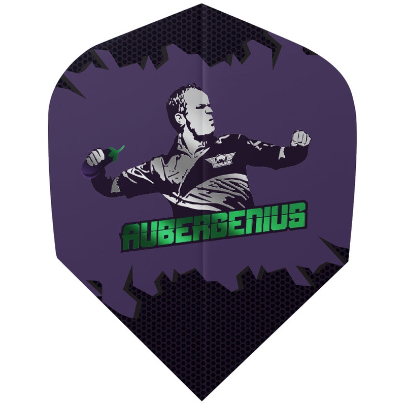 Dirk van Duijvenbode Powerflite Aubergenius Standard Shape Dart Flights by Bulls Purple