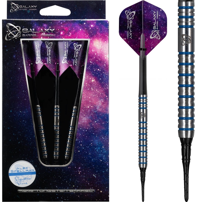 *Galaxy Alex Spellman Darts – Soft Tip – Blue Rings 16g