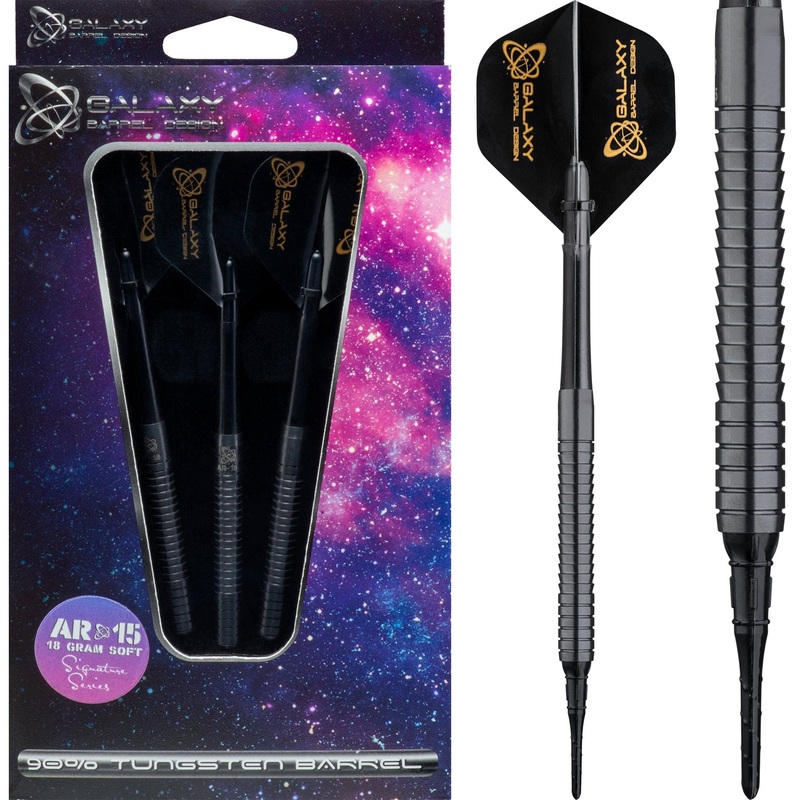 *Galaxy AR-15 Darts – Soft Tip – Black Titanium 18g