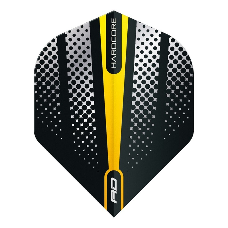 Hardcore Radical Flash Dart Flights Yellow No2 Standard