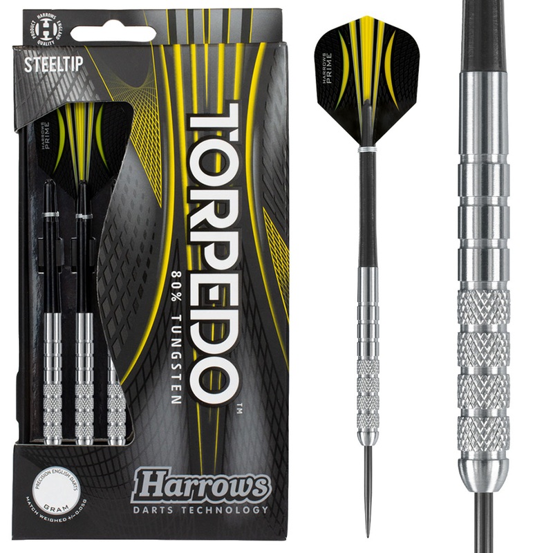 Harrows Torpedo K1 Barrel 80% Tungsten Steel Tip Darts 22 Gram
