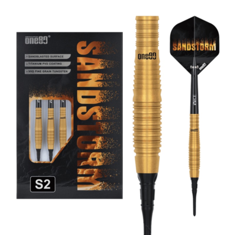 One80 Sandstorm 02 18 gram 90% Tungsten Soft Tip Dart Set