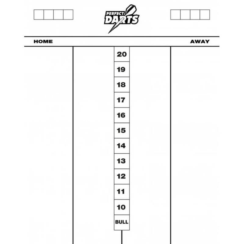 *Perfect Darts Whiteboard Flexi Scoreboard 501 & Cricket – Flexible Dry Wipe Acrylic – 45cm x 40cm