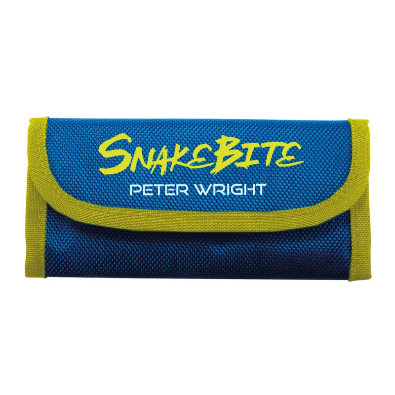 Red Dragon Peter Wright Snakebite Tri-Fold Wallet Dart Case – Blue