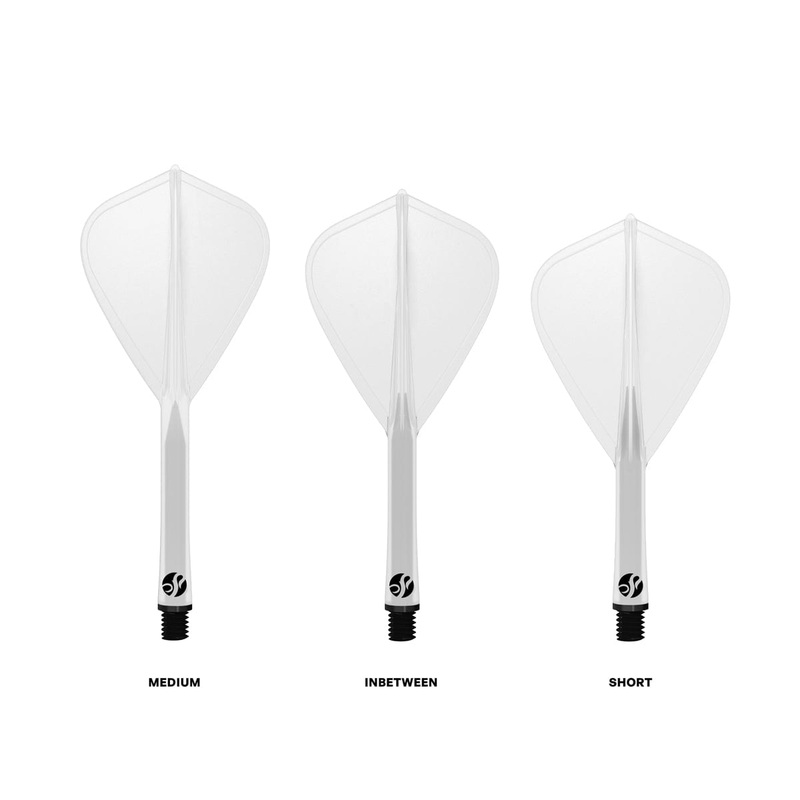 Shot Flight Deck – One Piece Dart Flight and Shaft System – Kite – Clear Medium