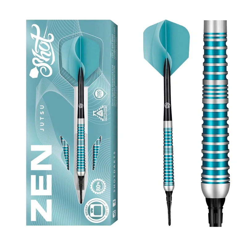 Shot Zen Series Jutsu 2.0 80% Tungsten Soft Tip Darts 18 GRAM