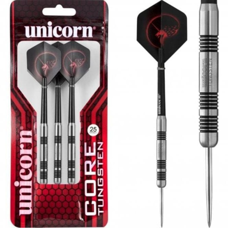 Unicorn Core Tungsten Darts – Steel Tip – Straight Barrel 21g