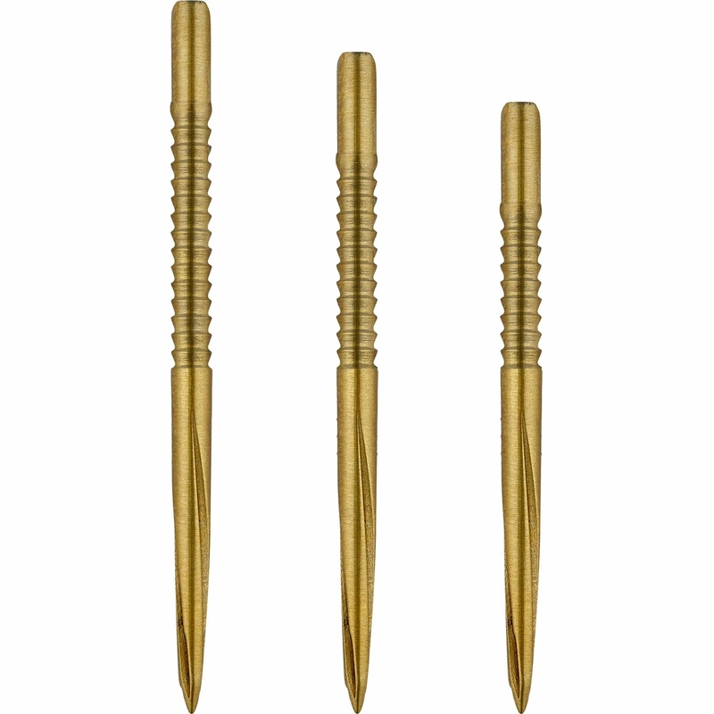 Unicorn Volute Dart Points – Steel Tip – Shark Fin – Gold 36mm