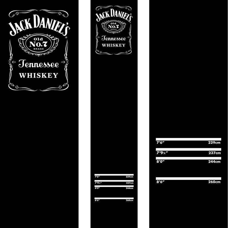 Jack Daniels Carpet Darts Mat – Non Slip Back – Black With JD Logo