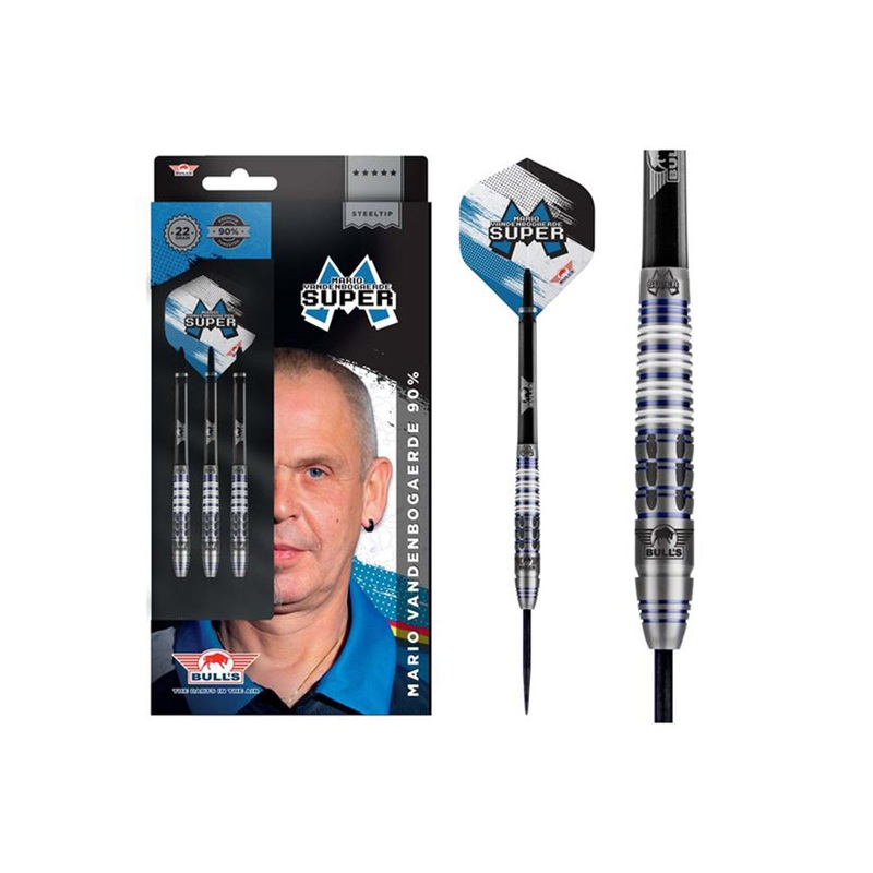 Mario Vandenbogaerde 90% Tungsten Steel Tip Darts by Bulls 22 Gram