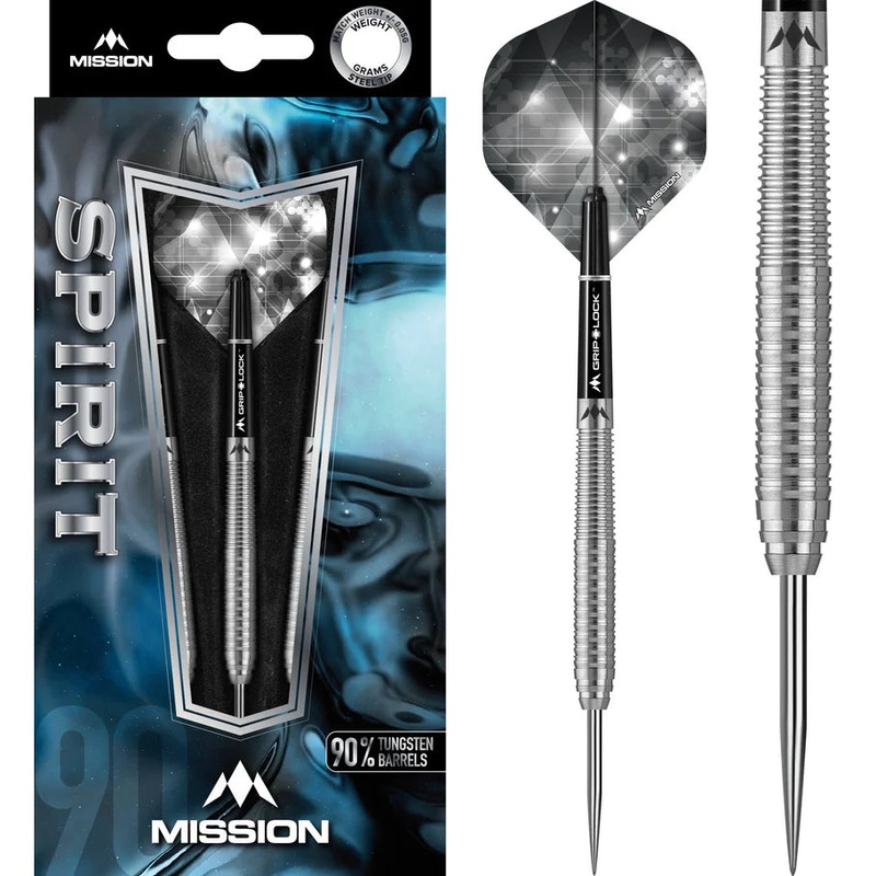 MISSION SPIRIT DARTS – STEEL TIP – M1 – REAR RING GRIP 23g
