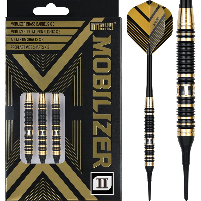 One80 Mobilizer Darts – Soft Tip – Brass – M02 – 18g
