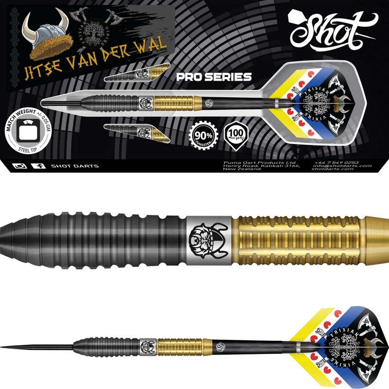 Shot – Jitse Van Der Wal Darts – Steel Tip – 90% Tungsten – 24g 26g 24 grams