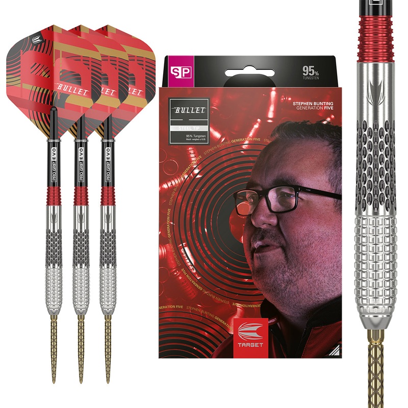 Stephen Bunting Gen 5 95% Tungsten SP Steel Tip Darts by Target 18 Gram