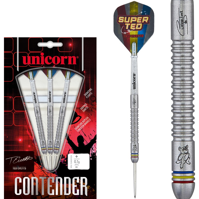 Ted Evetts Phase 2 90% Tungsten Steel Tip Darts by Unicorn 23 Gram