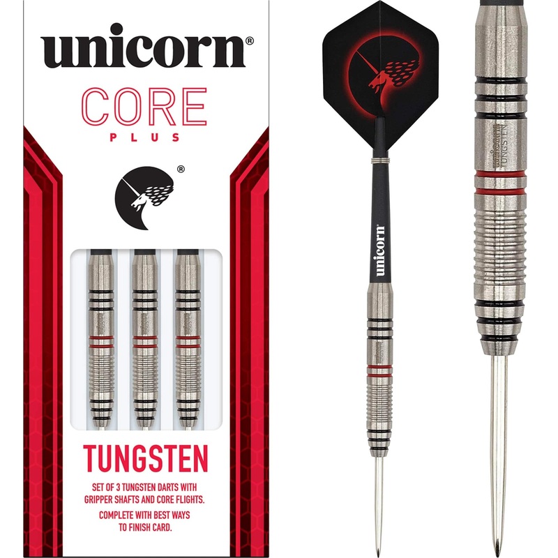 Unicorn Core Plus Tungsten Darts – Steel Tip – Front Grip 21g