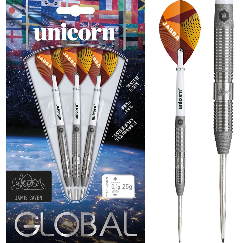 Unicorn Global Darts – Steel Tip – 90% Tungsten – Jamie Caven – 25g