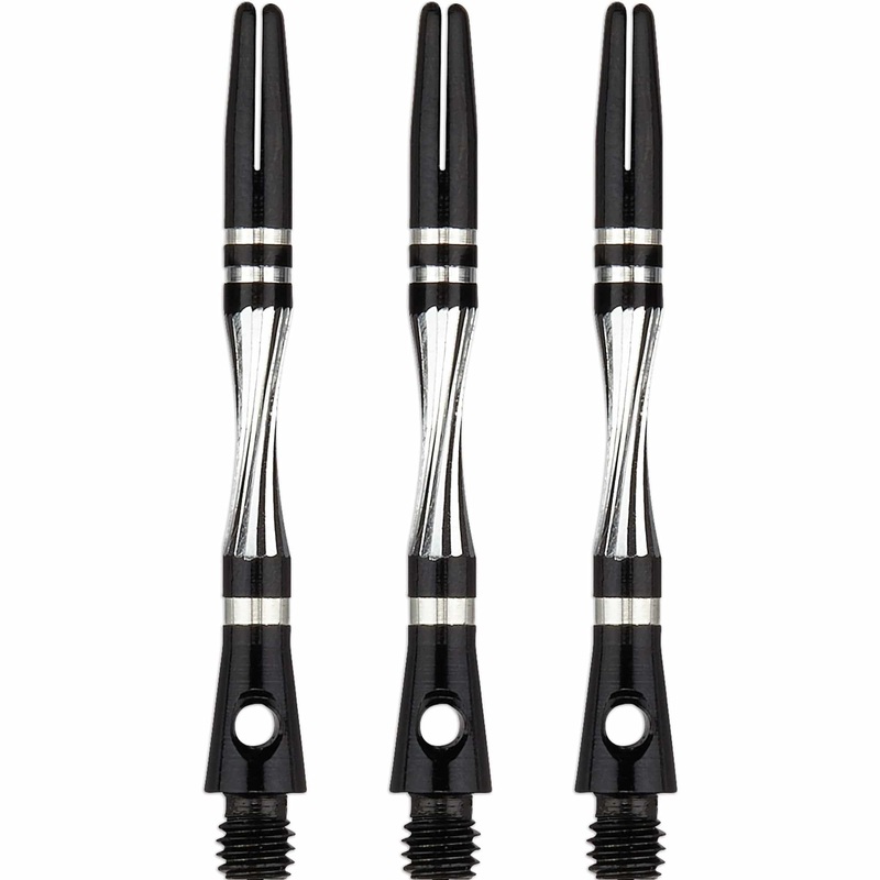 Unicorn Twist Dart Shafts – Aluminium Stems – Black Medium