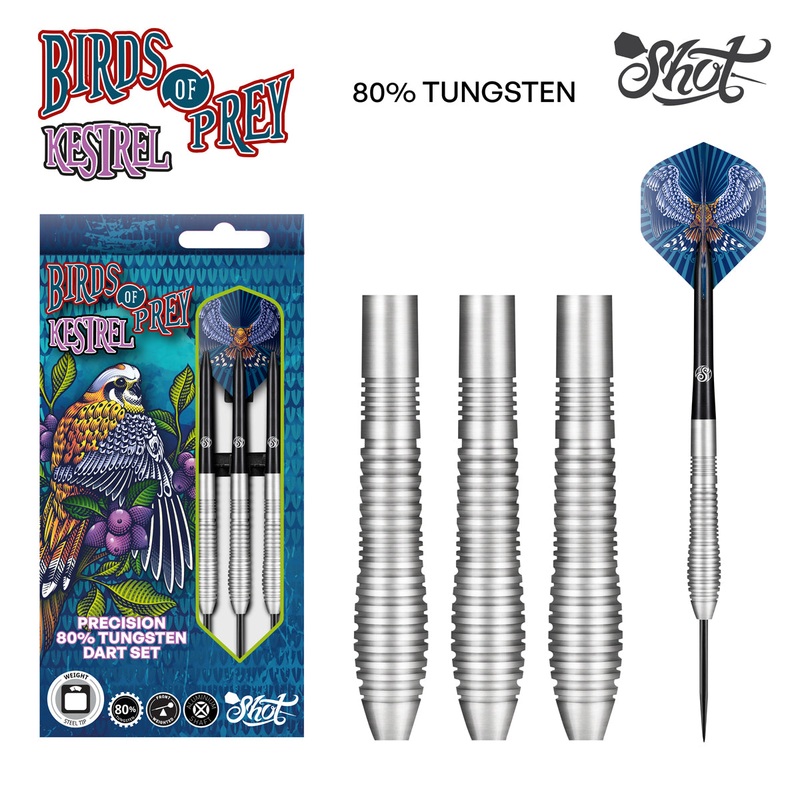 Birds of Prey Kestrel 80% Tungsten Steel Tip Darts by Shot 23 Gram