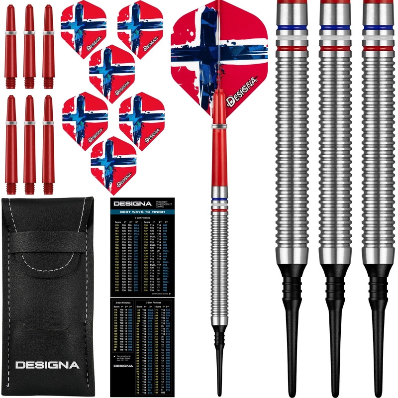 *Designa Patriot-X Darts – Soft Tip – Norway 20g