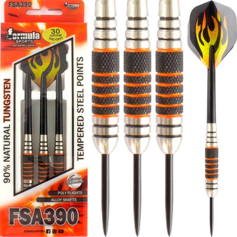 Formula Sports – FSA390 Heavy Darts – Steel Tip – 90% Tungsten – 30g