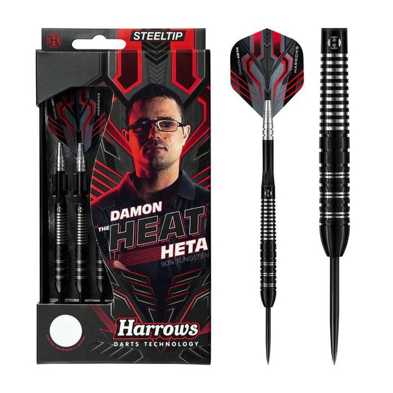 Harrows Damon Heta 90% Black Tungsten Steel Tip Darts 21 GRAM