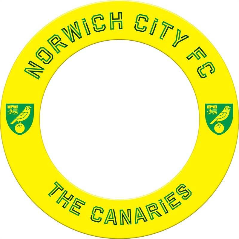 Norwich City FC – Official Licensed – The Canaries – Dartboard Surround – S3 – Yellow