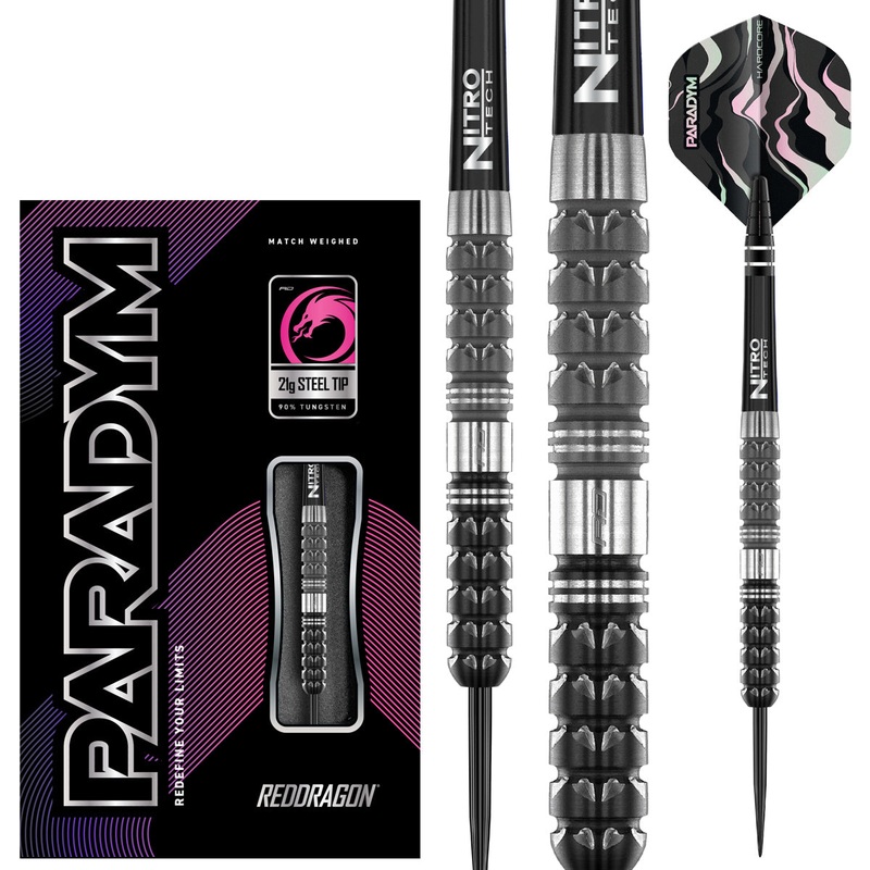Paradym Tapered 90% Tungsten Steel Tip Darts by Red Dragon 21 Gram
