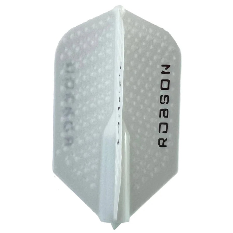 Robson Dimpled Plus Dart Flights – Slim White Slim 350 Micron White