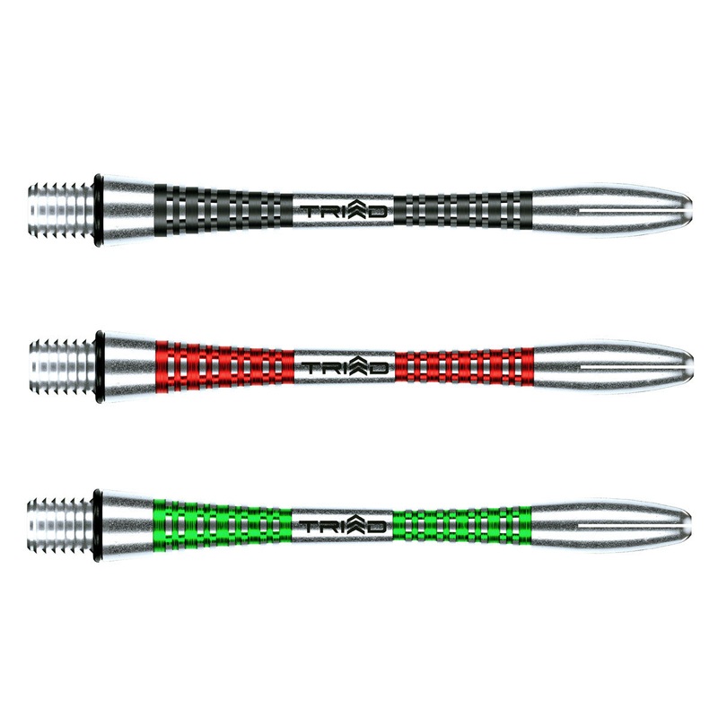 Triad Aluminium Dart Stems by Winmau Black Short