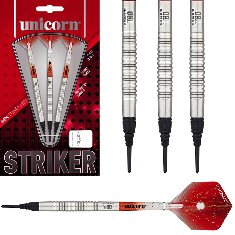 Unicorn Striker Type 2 80% Tungsten Soft Tip Darts 20 Gram