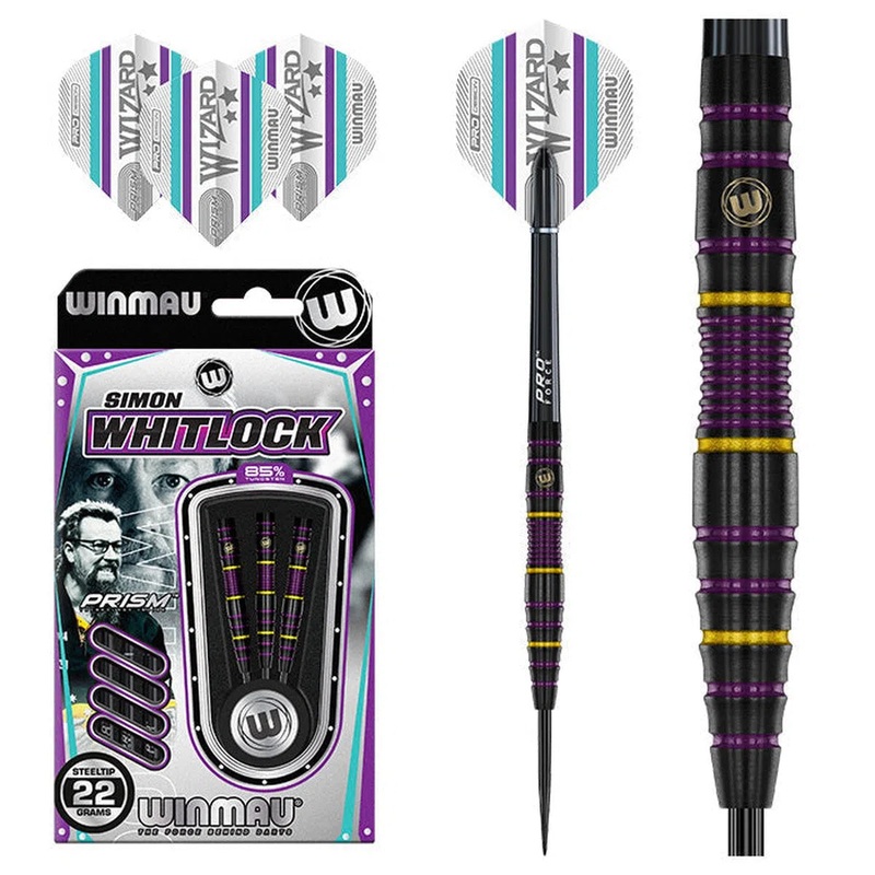 Winmau Simon Whitlock Pro-Series 85% Tungsten Steel Tip Darts 22 GRAM