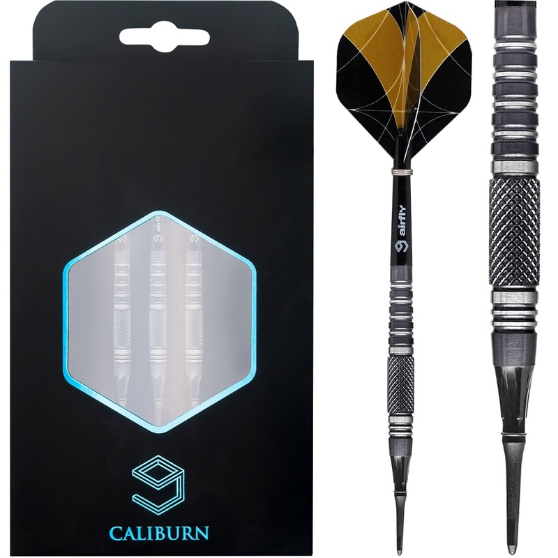 *Caliburn Marshal Darts – Soft Tip – 90% – M1 – Black Titanium 20g