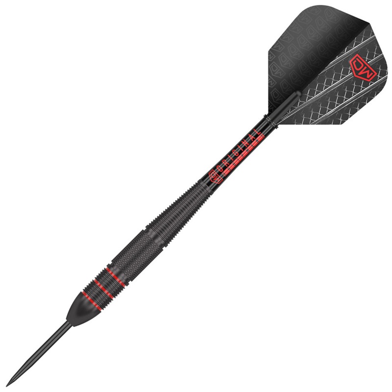 Dart World Charger Black Coated Steel Tip Darts – 23gm