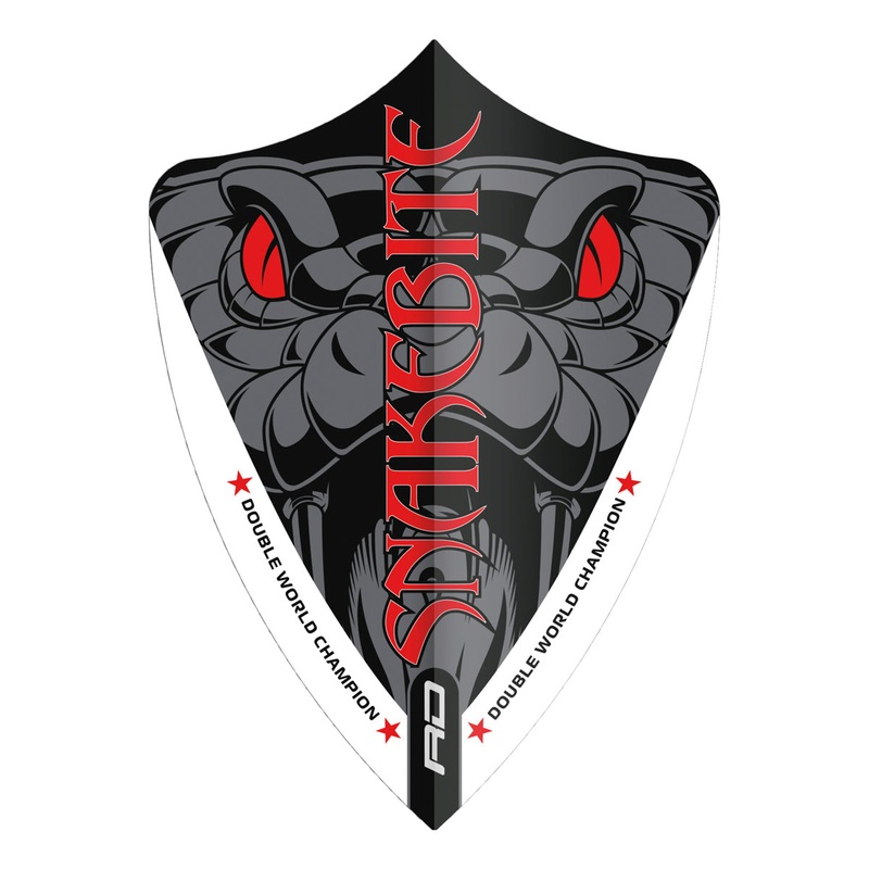Hardcore Snakebite Double World Champion Red Eyes Freestyle Dart Flights by Red Dragon