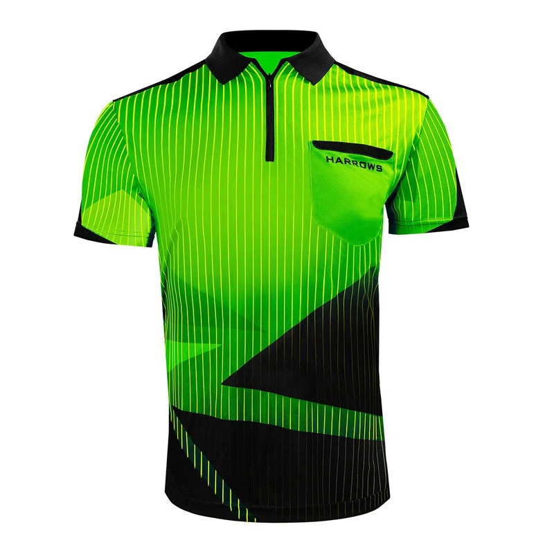 Harrows Darts Shard Green Darts Shirt SMALL