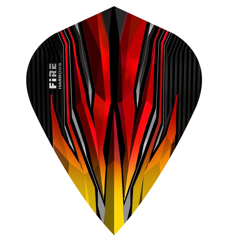 Harrows Fire Two Tone Flame Kite Dart Flights Red