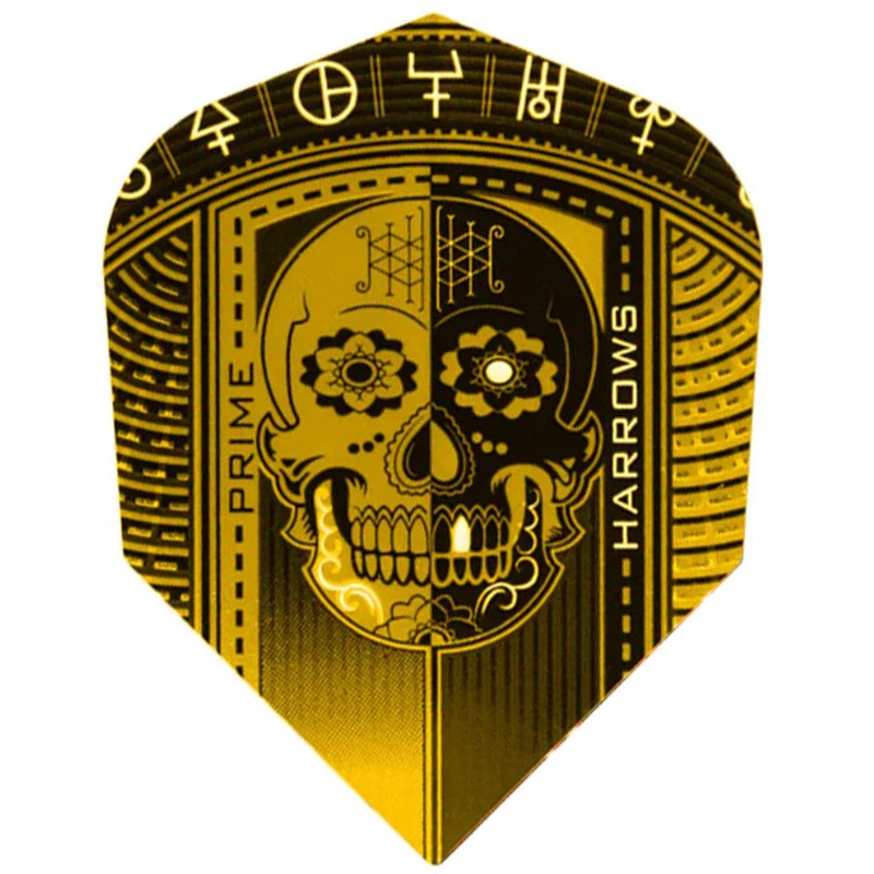 Harrows Prime Gold Skull Standard Dart Flights Standard 100 Micron Extra Strong