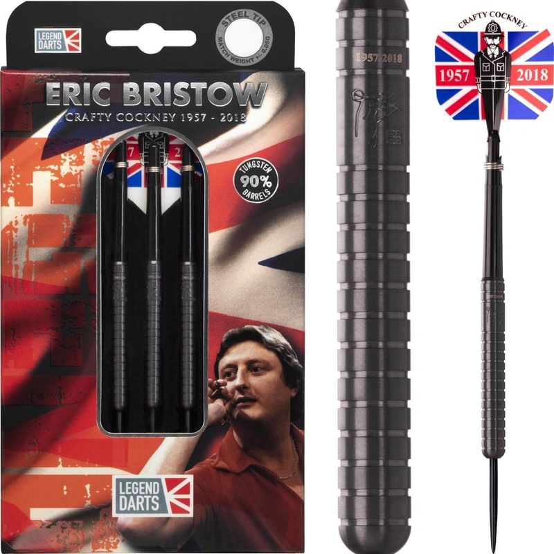 Legend Darts – Eric Bristow Black Darts – Steel Tip – 90% Tungsten – 22g 24g 26g 22 grams