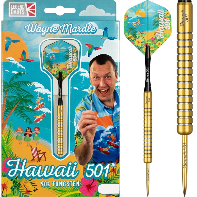 *Legend Wayne Mardle Darts – Steel Tip – Hawaii 501 – Gold 20g