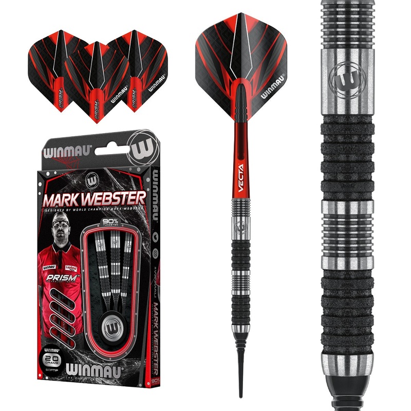 Mark Webster Diamond Edition 90% Tungsten Soft Tip Darts by Winmau 20 Gram