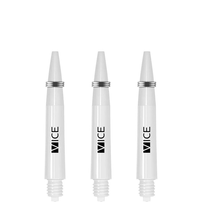 One80 Proplast Vice Dart Shafts – White – Short Polycarbonate Short (35mm in length excluding thread) White