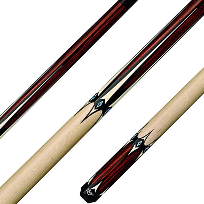 Rage Billiard Cue – Cream Spear Points With Turquoise Diamonds 19oz