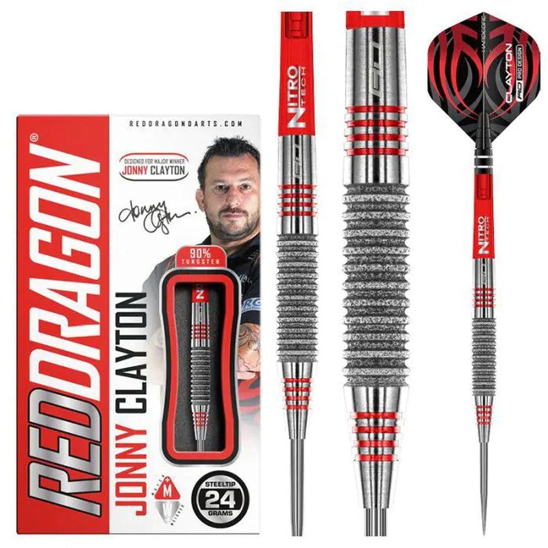Red Dragon Jonny Clayton Element 90% Tungsten Steel Tip Darts 24 GRAM